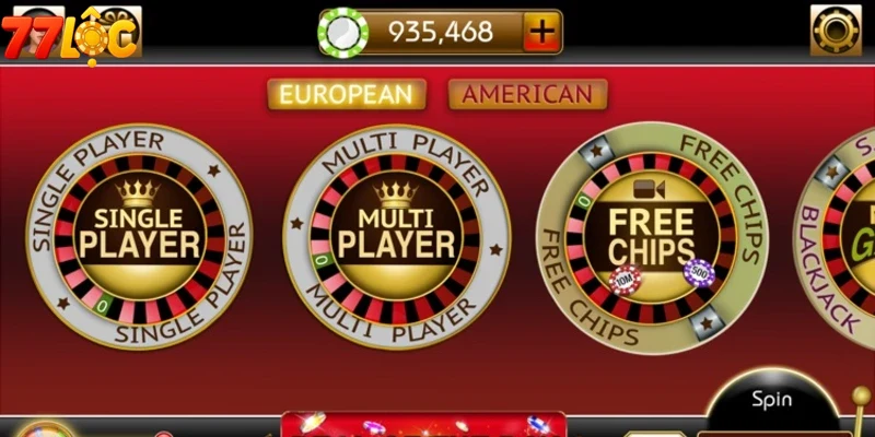 Người chơi trải nghiệm Roulette 77loc đa dạng cảm xúc
